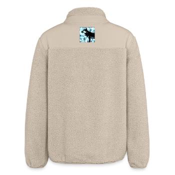 Silhouette de loup Aquarelles - Veste sherpa unisexe coupe décontractée Stanley/Stella - beige - Dos