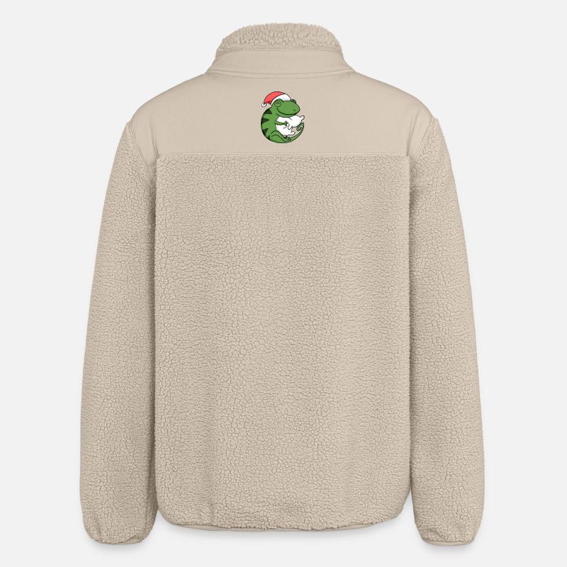 Chameleon Christmas - Relaxed Fit Unisex Sherpa Jacket by Stanley/Stella - beige