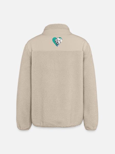 Malteser Portrait - Relaxed Fit Unisex Sherpajacke von Stanley/Stella - Beige