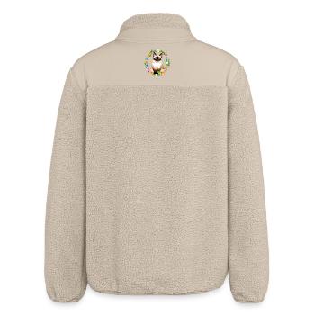 Spring Awakening Velvet Paw - Relaxed Fit Unisex Sherpa Jacket by Stanley/Stella - beige - Back