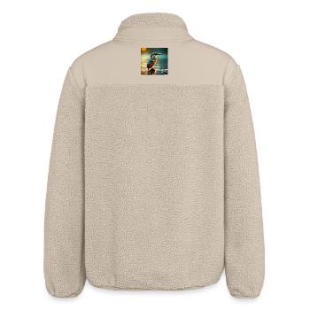 Eisvogel - Relaxed Fit Unisex Sherpajacke von Stanley/Stella - Beige - Hinten
