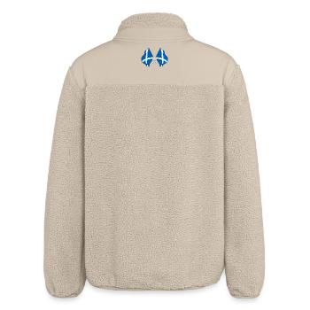 Two flags crossed of Scotland - Relaxed Fit Unisex Sherpa Jacket by Stanley/Stella - beige - Back