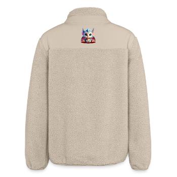 Adorables bébés Dragons | Édition Chibi colorée - Veste sherpa unisexe coupe décontractée Stanley/Stella - beige - Dos
