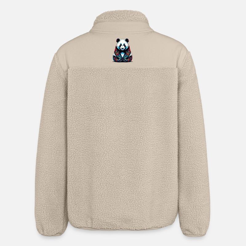 Panda - Relaxed Fit Unisex Sherpajacke von Stanley/Stella - Beige