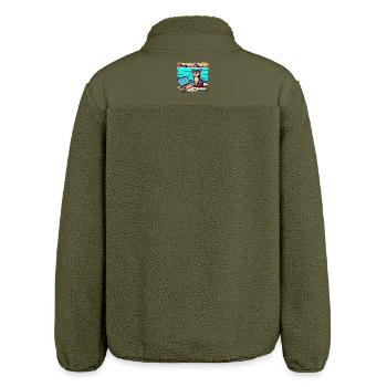 Cat with laptop - Relaxed Fit Unisex Sherpajacke von Stanley/Stella - Khaki - Hinten