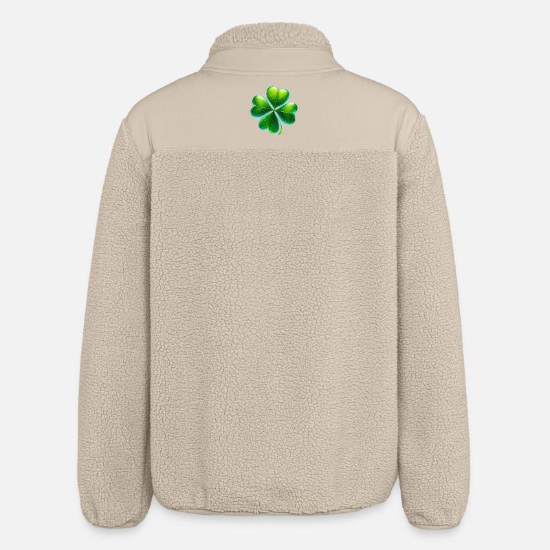 Trèfle à quatre feuilles - Veste sherpa unisexe coupe décontractée Stanley/Stella - beige