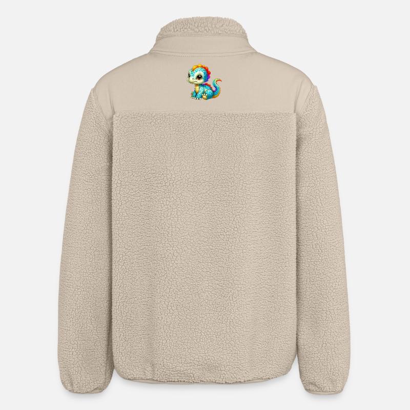 Dinosaure - Veste sherpa unisexe coupe décontractée Stanley/Stella - beige