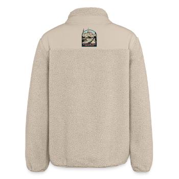 Castle of the Corvins, Hunedoara, Romania - Relaxed Fit Unisex Sherpa Jacket by Stanley/Stella - beige - Back