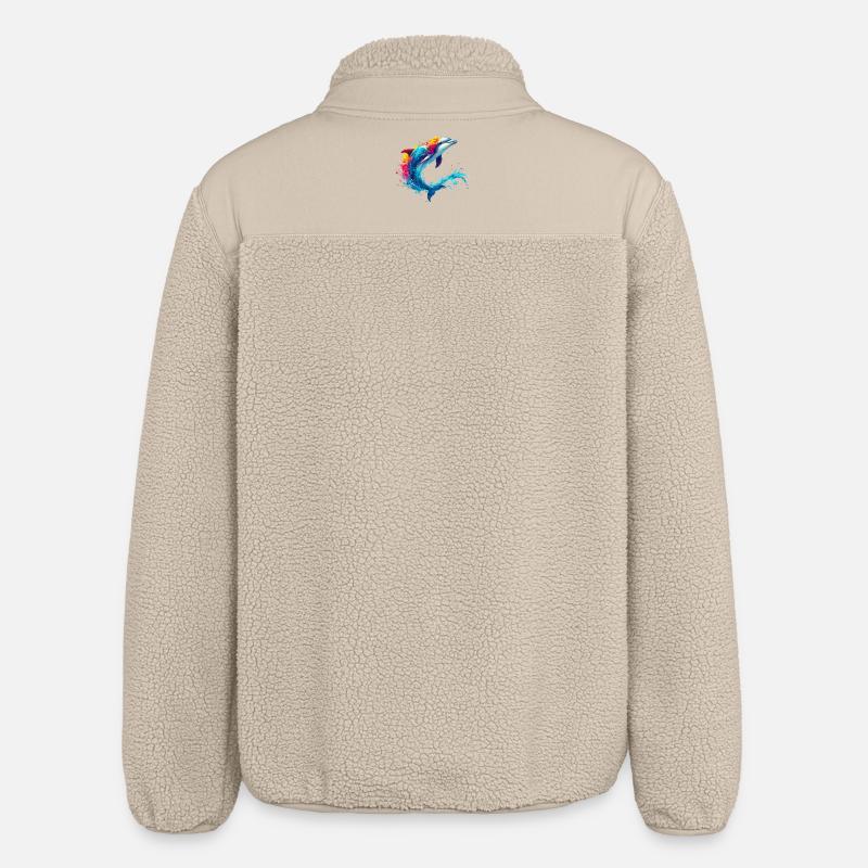 Delfin - Relaxed Fit Unisex Sherpajacke von Stanley/Stella - Beige