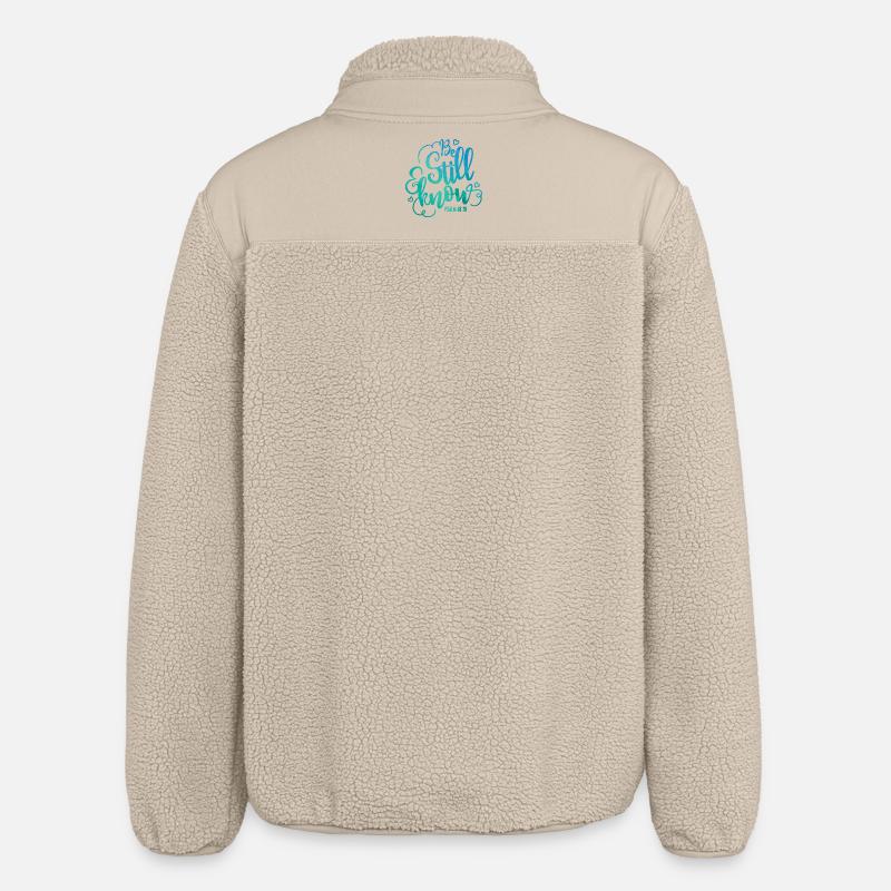 Be still and know - Relaxed Fit Unisex Sherpajacke von Stanley/Stella - Beige