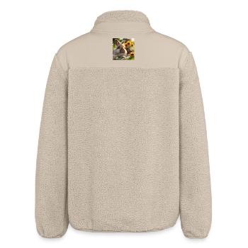 Graues Angorakaninchen - Relaxed Fit Unisex Sherpajacke von Stanley/Stella - Beige - Hinten