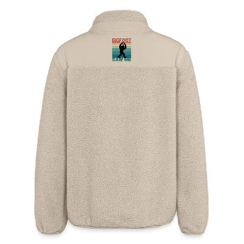 Bigfoot lustiger Spruch Retro Background - Relaxed Fit Unisex Sherpajacke von Stanley/Stella - Beige - Hinten