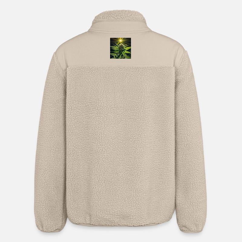 Cannabis 4 - Relaxed Fit Unisex Sherpajacke von Stanley/Stella - Beige