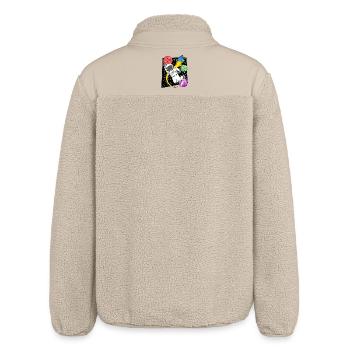 Astronaut Motif Outer Space - Relaxed Fit Unisex Sherpa Jacket by Stanley/Stella - beige - Back