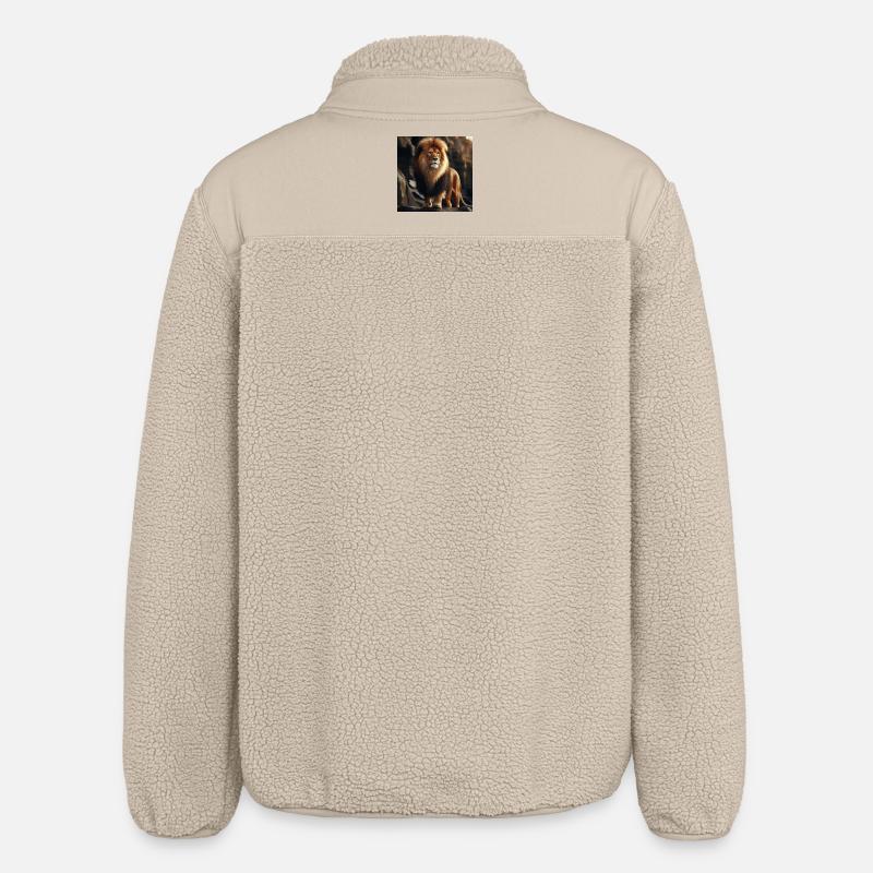 Löwe - Relaxed Fit Unisex Sherpajacke von Stanley/Stella - Beige