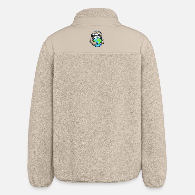Umarme das Erdfaultier - Relaxed Fit Unisex Sherpajacke von Stanley/Stella - Beige