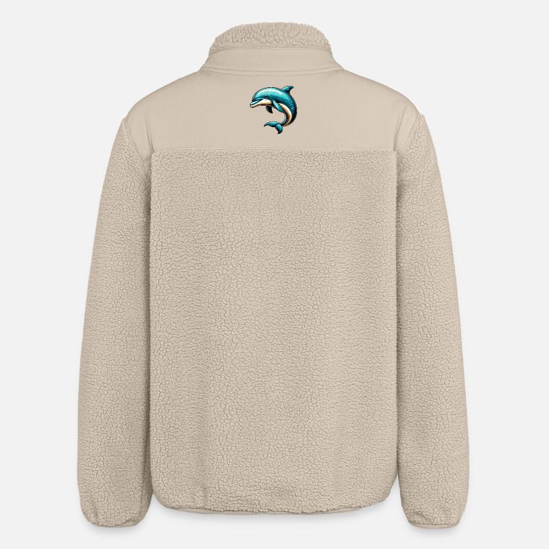 Dolphin - Relaxed Fit Unisex Sherpa Jacket by Stanley/Stella - beige
