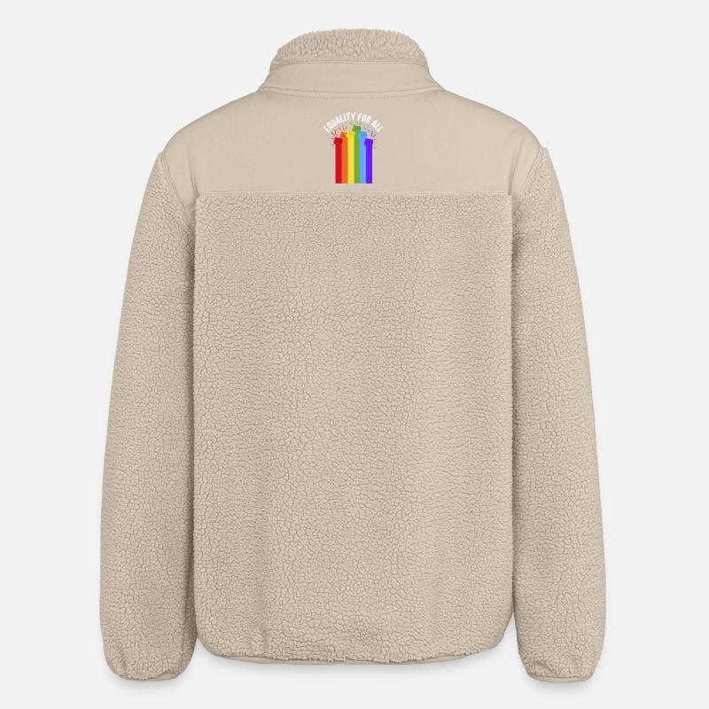 Equality for all - Relaxed Fit Unisex Sherpa Jacket by Stanley/Stella - beige