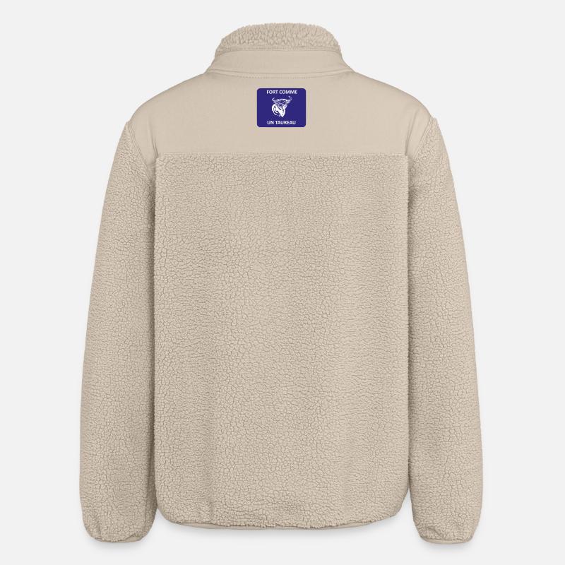 Fort comme un taureau - Veste sherpa unisexe coupe décontractée Stanley/Stella - beige