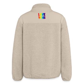 Love wins - Relaxed Fit Unisex Sherpa Jacket by Stanley/Stella - beige - Back