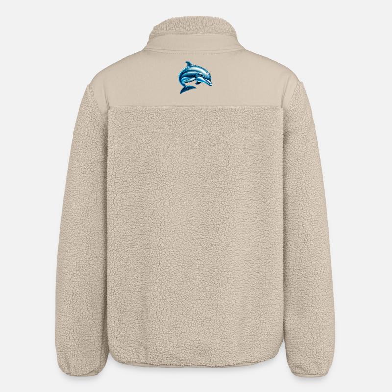 Delfin - Relaxed Fit Unisex Sherpajacke von Stanley/Stella - Beige