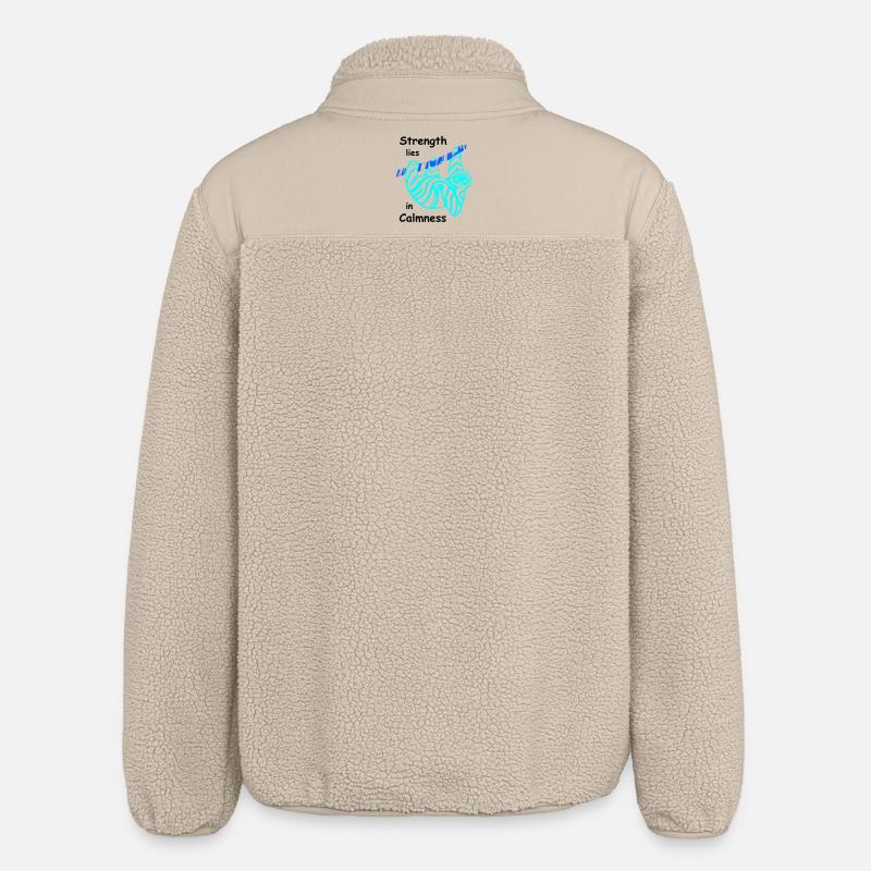 Sloth Calmness - Relaxed Fit Unisex Sherpa Jacket by Stanley/Stella - beige