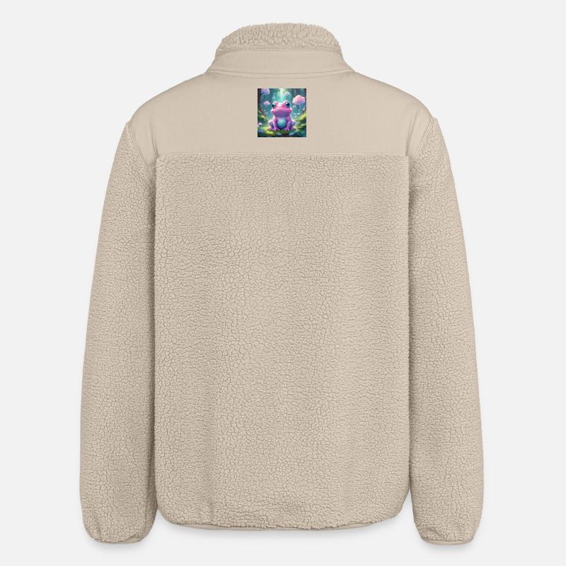 Grenouille dans la forêt enchantée - Veste sherpa unisexe coupe décontractée Stanley/Stella - beige