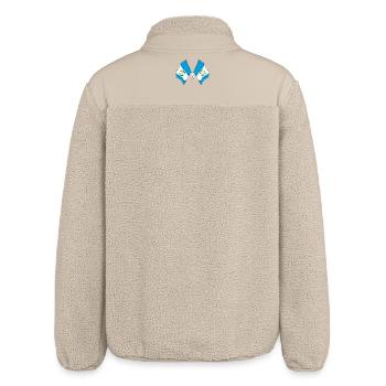 Two flags Guatemala - Relaxed Fit Unisex Sherpa Jacket by Stanley/Stella - beige - Back