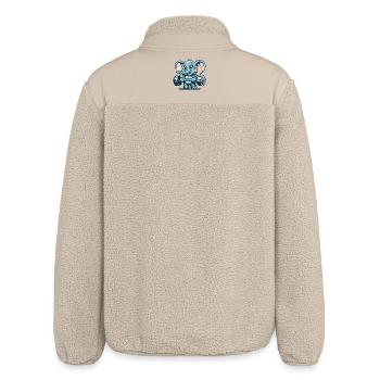 niedlicher Cartoon-Elefant macht Krafttraining - Relaxed Fit Unisex Sherpajacke von Stanley/Stella - Beige - Hinten