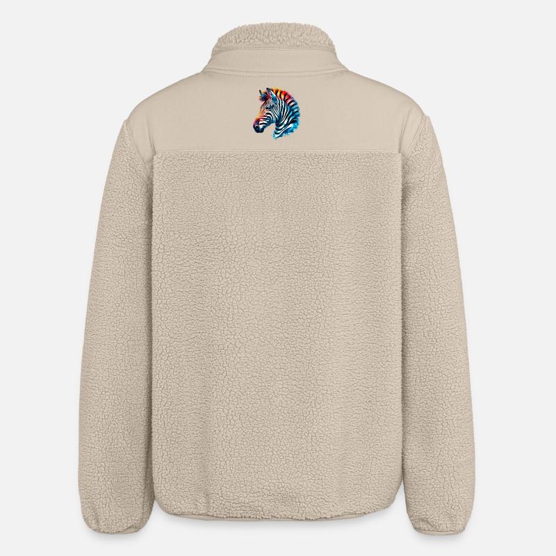 Zebra - Relaxed Fit Unisex Sherpajacke von Stanley/Stella - Beige