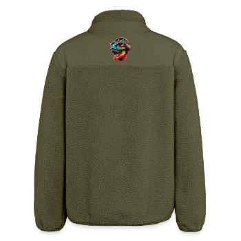 Dino DJ Stil - Relaxed Fit Unisex Sherpajacke von Stanley/Stella - Khaki - Hinten