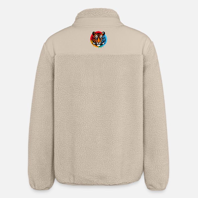 Tiger - Relaxed Fit Unisex Sherpajacke von Stanley/Stella - Beige