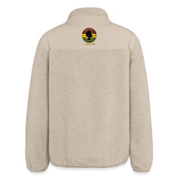 Juneteenth feiern: Freiheit, Erbe, Einheit - Relaxed Fit Unisex Sherpajacke von Stanley/Stella - Beige - Hinten
