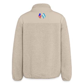 Flag USA and flag Argentina - Relaxed Fit Unisex Sherpa Jacket by Stanley/Stella - beige - Back