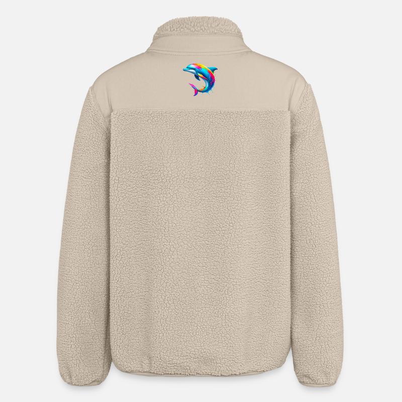 Dolphin - Relaxed Fit Unisex Sherpa Jacket by Stanley/Stella - beige