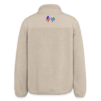 Flagge USA und Flagge Uruguay - Relaxed Fit Unisex Sherpajacke von Stanley/Stella - Beige - Hinten