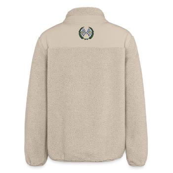 Flags province of Zeeland laurel wreath - Relaxed Fit Unisex Sherpa Jacket by Stanley/Stella - beige - Back