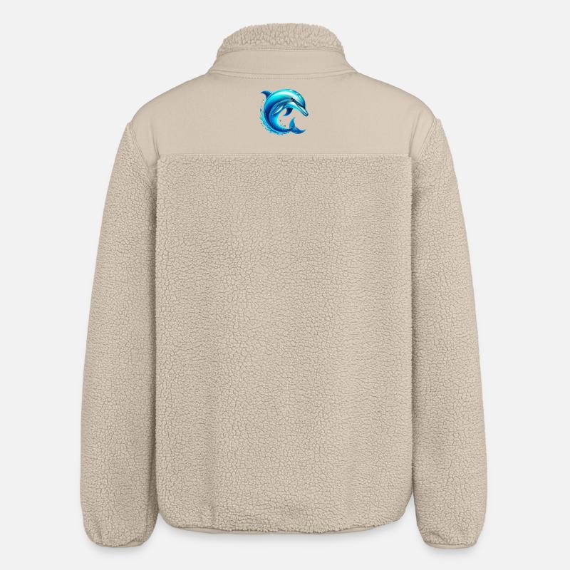 Delfin - Relaxed Fit Unisex Sherpajacke von Stanley/Stella - Beige