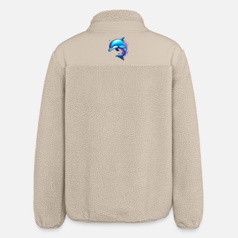 Dauphin - Veste sherpa unisexe coupe décontractée Stanley/Stella - beige