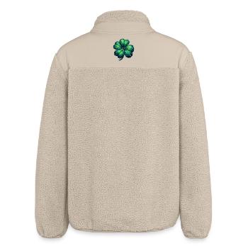 Four-leaf clover - Relaxed Fit Unisex Sherpa Jacket by Stanley/Stella - beige - Back