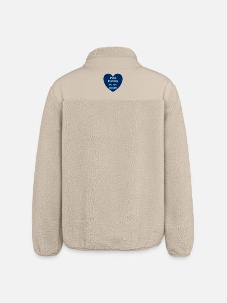 Pure Flutter In My Heart - Relaxed Fit Unisex Sherpa Jacket by Stanley/Stella - beige