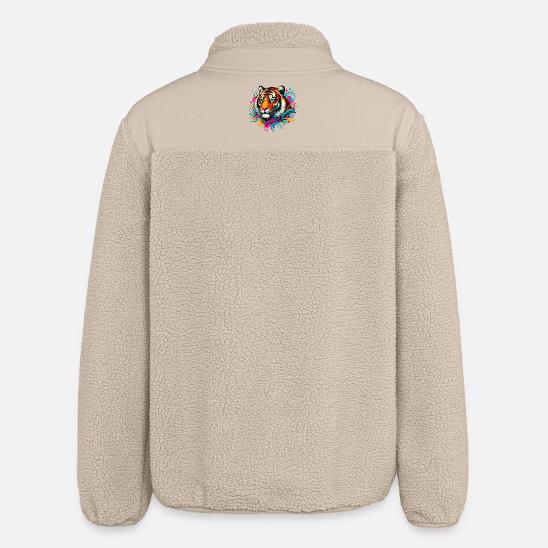 Tiger - Stanley/Stella unisex sherpajakke afslappet pasform - beige