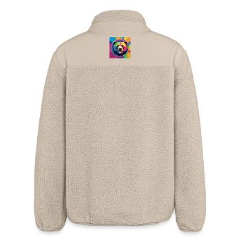 Rainbow Bear - Relaxed Fit Unisex Sherpajacke von Stanley/Stella - Beige - Hinten
