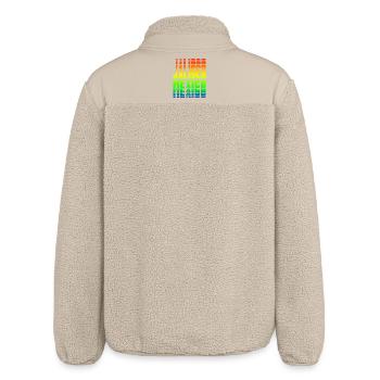 Jalisco Mexico rainbow design - Relaxed Fit Unisex Sherpa Jacket by Stanley/Stella - beige - Back