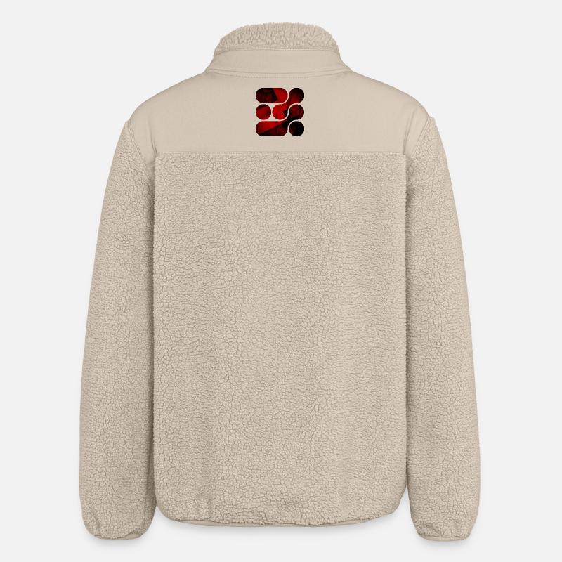 OCHOOO - Dunkelrot - Relaxed Fit Unisex Sherpajacke von Stanley/Stella - Beige