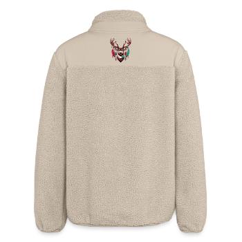 American Indian Deer American Red Indians - Relaxed Fit Unisex Sherpa Jacket by Stanley/Stella - beige - Back