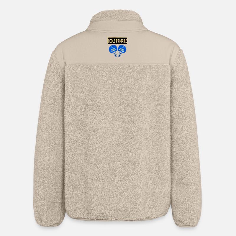 École Primaire - Tennis de Table - Veste sherpa unisexe coupe décontractée Stanley/Stella - beige