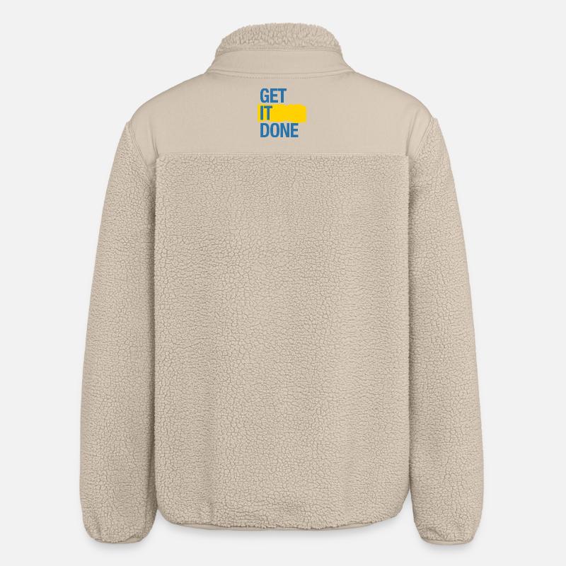Get it done (dark) - Relaxed Fit Unisex Sherpa Jacket by Stanley/Stella - beige