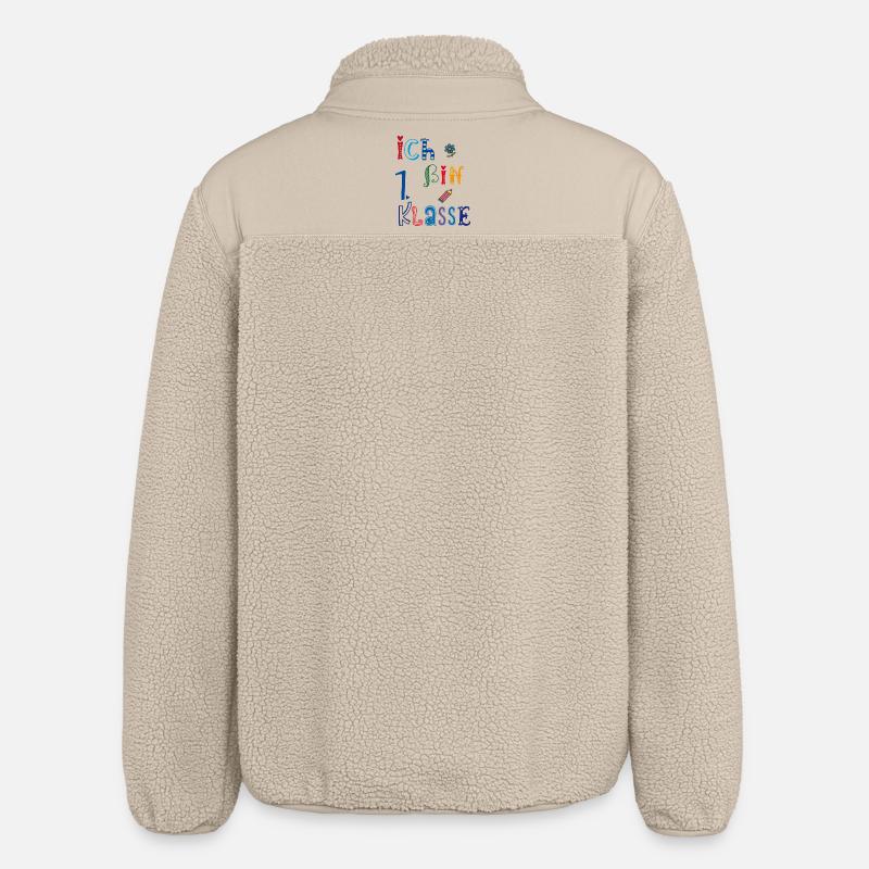 I'm First Class - Relaxed Fit Unisex Sherpa Jacket by Stanley/Stella - beige