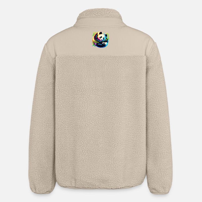 Panda - Veste sherpa unisexe coupe décontractée Stanley/Stella - beige